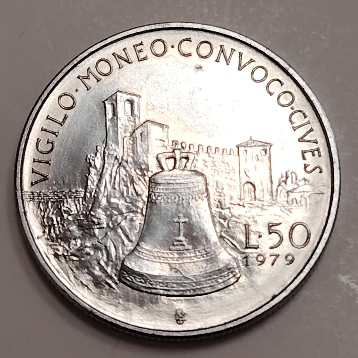 布加迪🐬～世界钱币(上海)🌾第 278 期 /  各国套币和散币 圣马力诺🇸🇲 1979年 50里拉