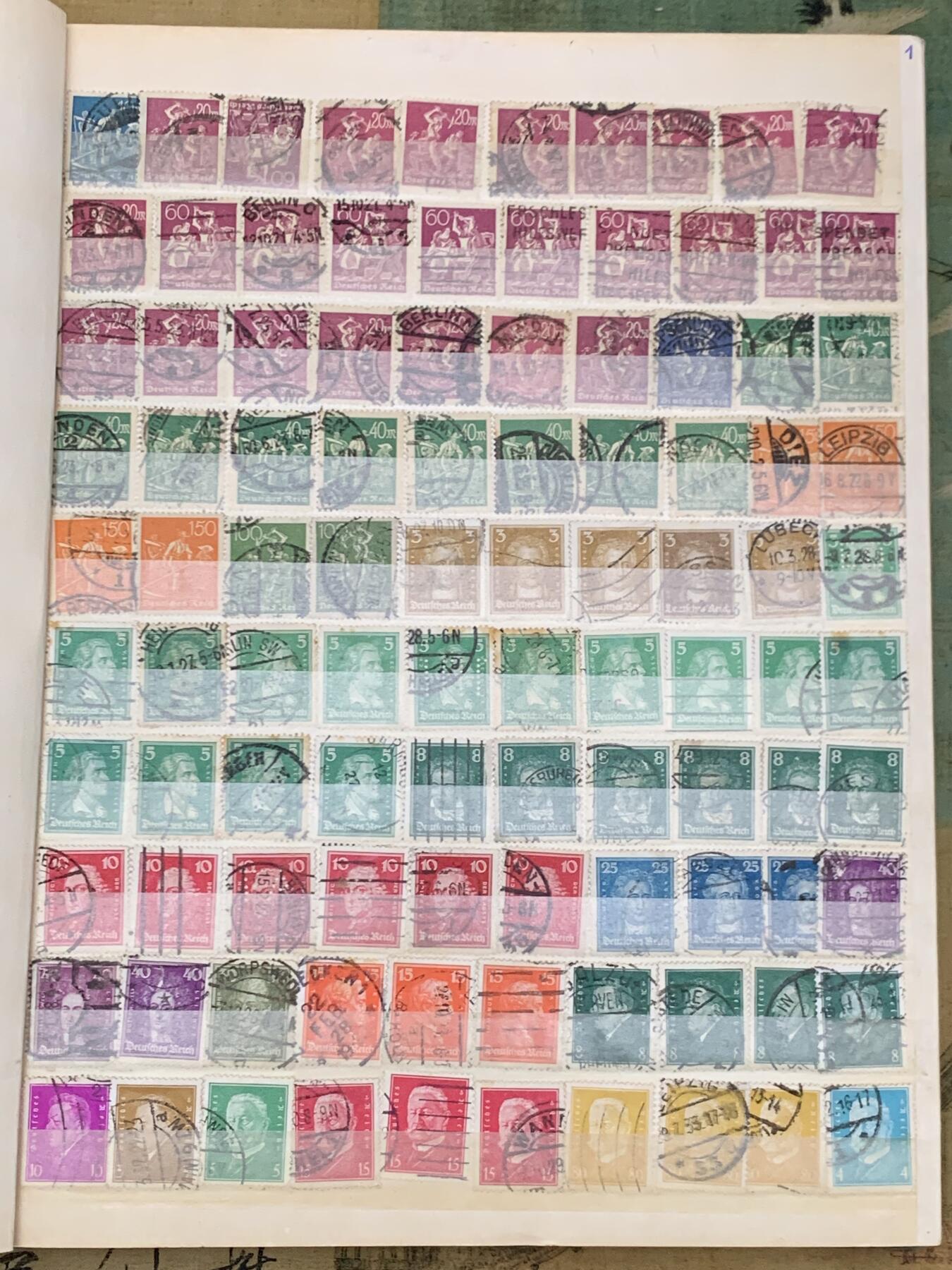 《竞宝斋》第467场 周日，周一 2场连拍 （全场包邮）欢迎送拍 德国老玩家珍藏邮票，德紧时期到一战，二战，以及二战后期邮票，具体数量见图。