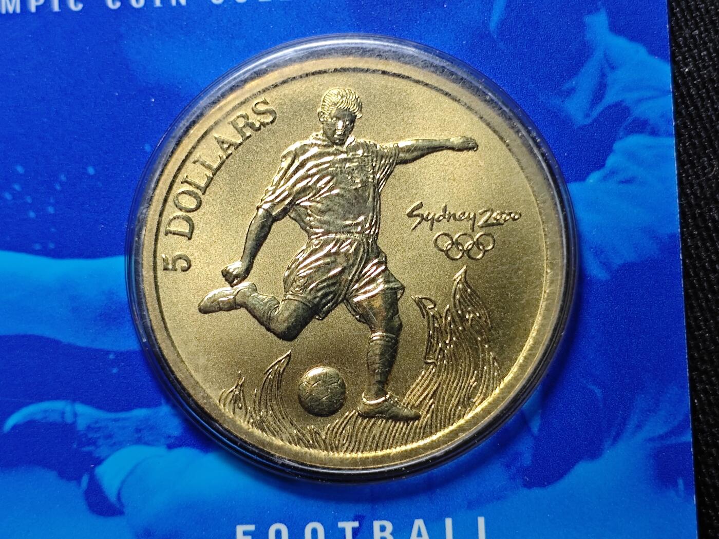 KK钱币收藏小铺   套币 批量/好品散币专场 2月预留时间 周末发货   2000澳大利亚5元奥运纪念币 卡套