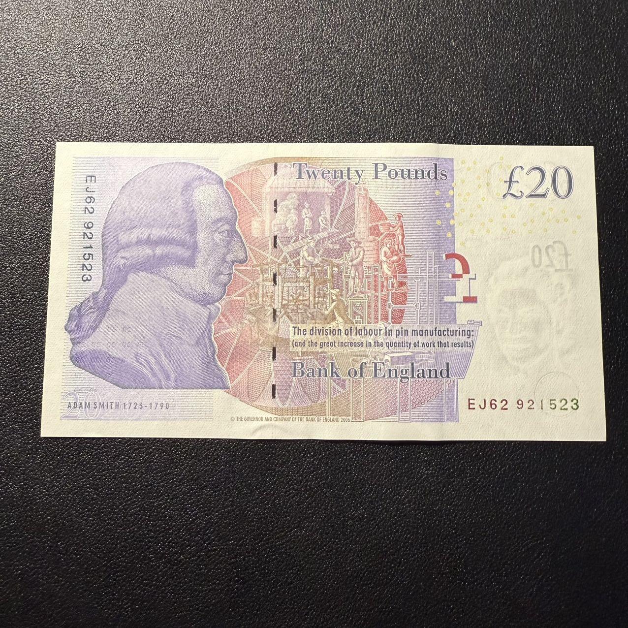 第15期 库存 英国 2006年20镑 无47 全新unc