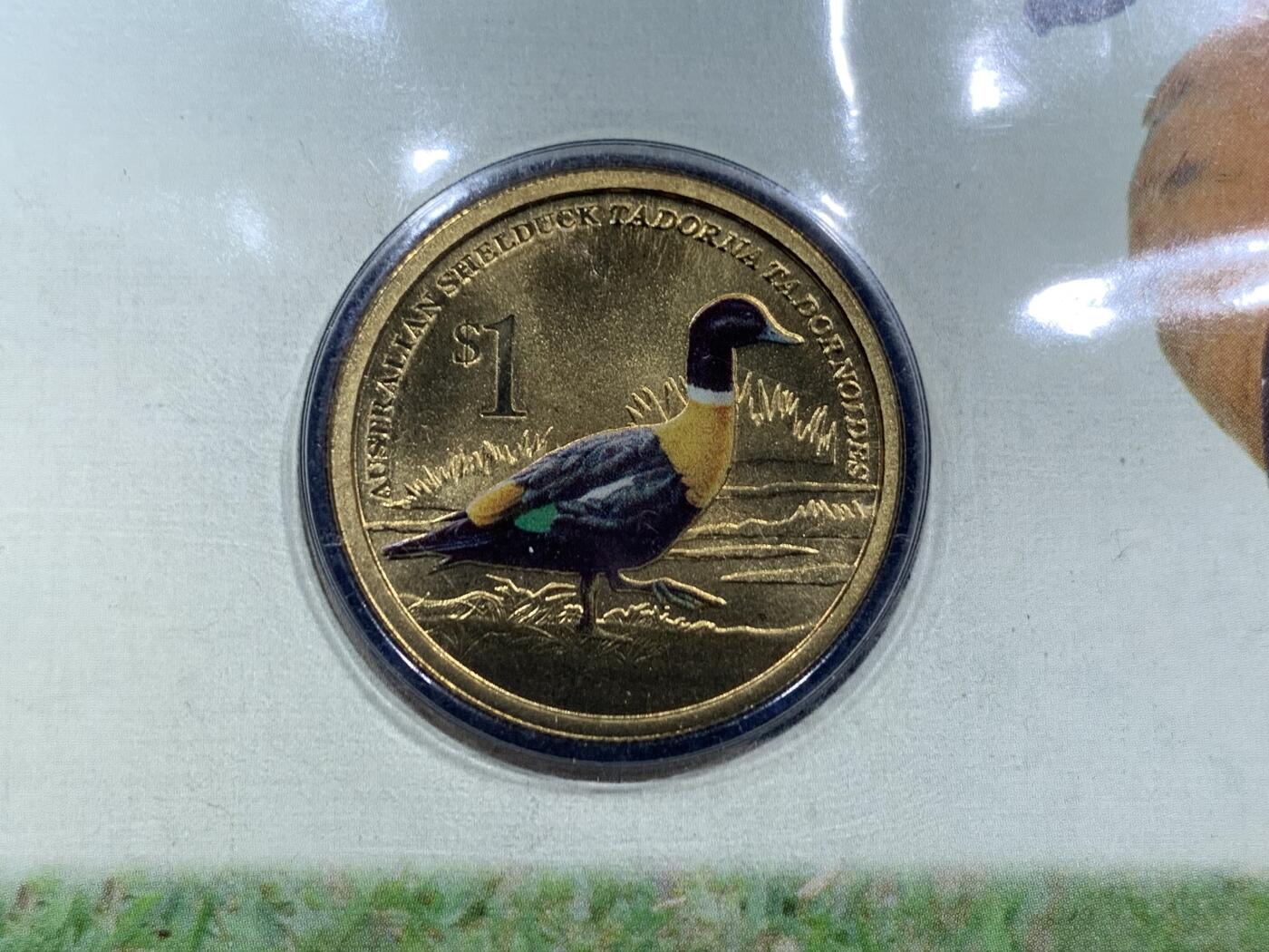 《竞宝斋》第467场 周日，周一 2场连拍 （全场包邮）欢迎送拍 澳大利亚2013年1元彩色纪念币邮票首日封 麻鸭 发行价：15.95澳元