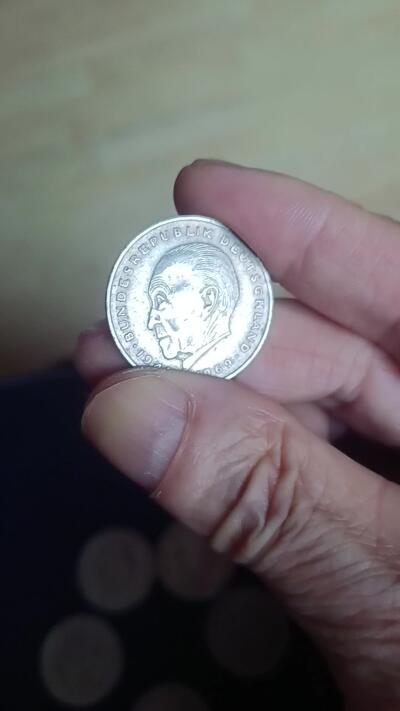 联邦德国1969--78年首任总理阿登纳头像2马克难遇全新原光靓品纪念币8枚一组