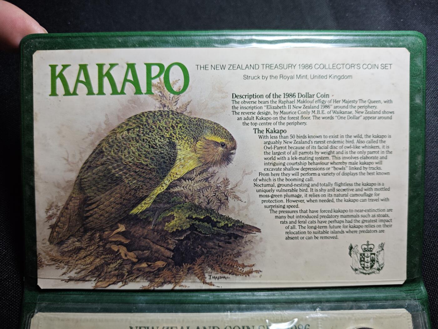 KK钱币收藏小铺   套币 批量/好品散币专场 2月预留时间 周末发货  1986新西兰大小面值清年 鸟主题一套 含1元克朗形纪念币