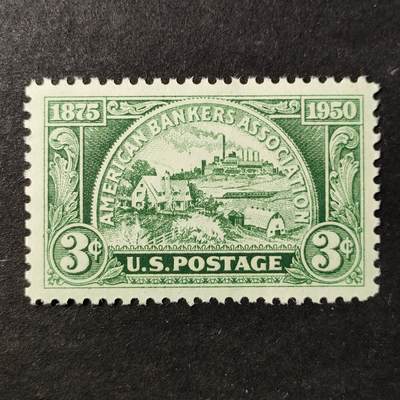 ↓君缘收藏752期☞钱币邮品↓无佣金、可寄存、满30元包邮  - 美国邮票，1950年银行家协会成立75周年邮票雕刻版1全