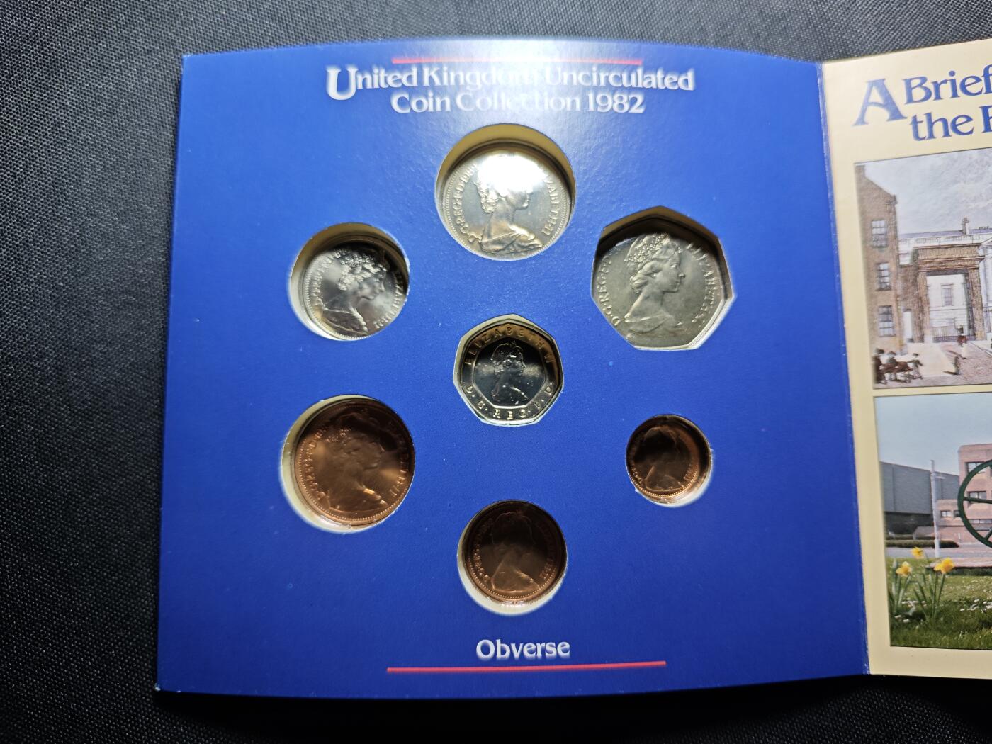 KK钱币收藏小铺   套币 批量/好品散币专场 2月预留时间 周末发货  1982英国大小面值清年一套