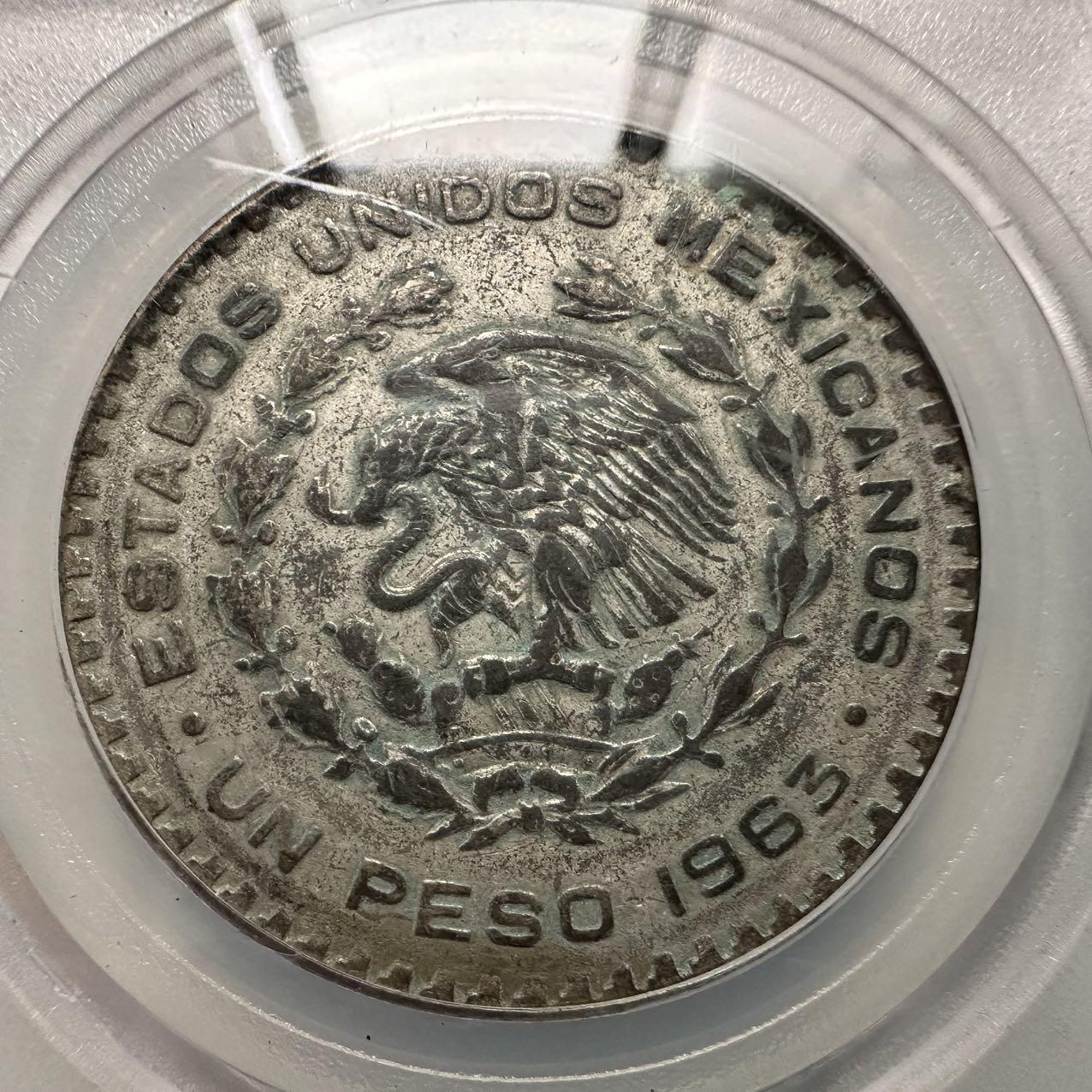 🌹外币初藏🌹🐯2026年第23场  每周二四六晚8️⃣点 接代拍 墨西哥1963年一比索 低银大银币
