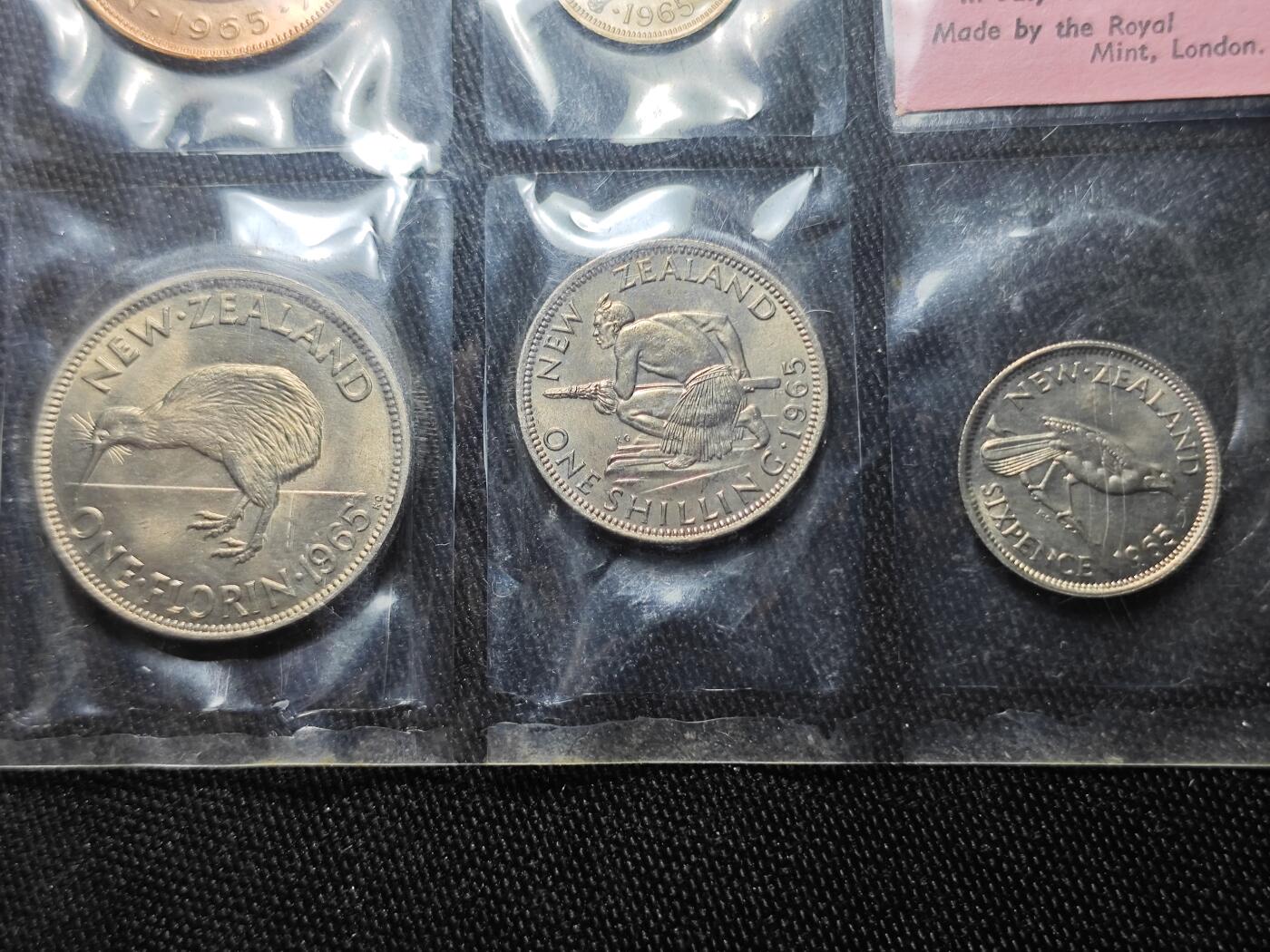 KK钱币收藏小铺   套币 批量/好品散币专场 2月预留时间 周末发货  1965新西兰大小面值清年一套 好品