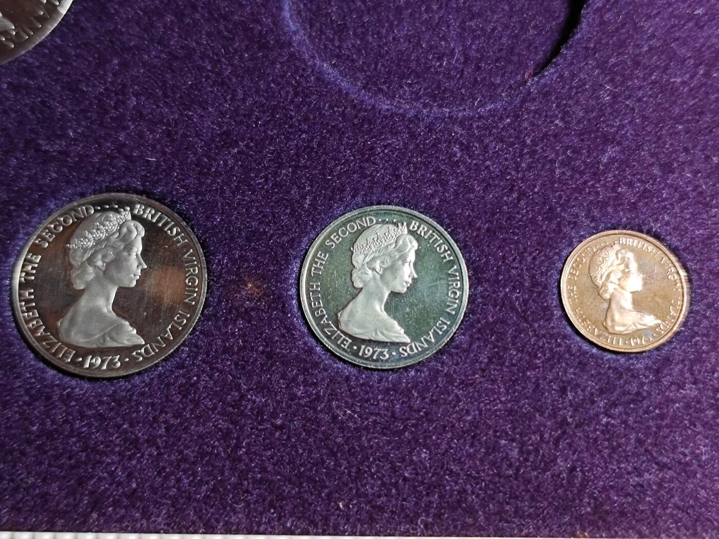 KK钱币收藏小铺   套币 批量/好品散币专场 2月预留时间 周末发货  1973维尔京群岛精制铜镍套币