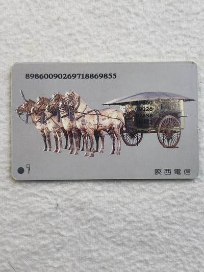 易卡拍卖第79期《手机卡专场》 - 陕西：铜车马（大卡切卡）。品相如图所示！（卡友出品。爱心义拍。）