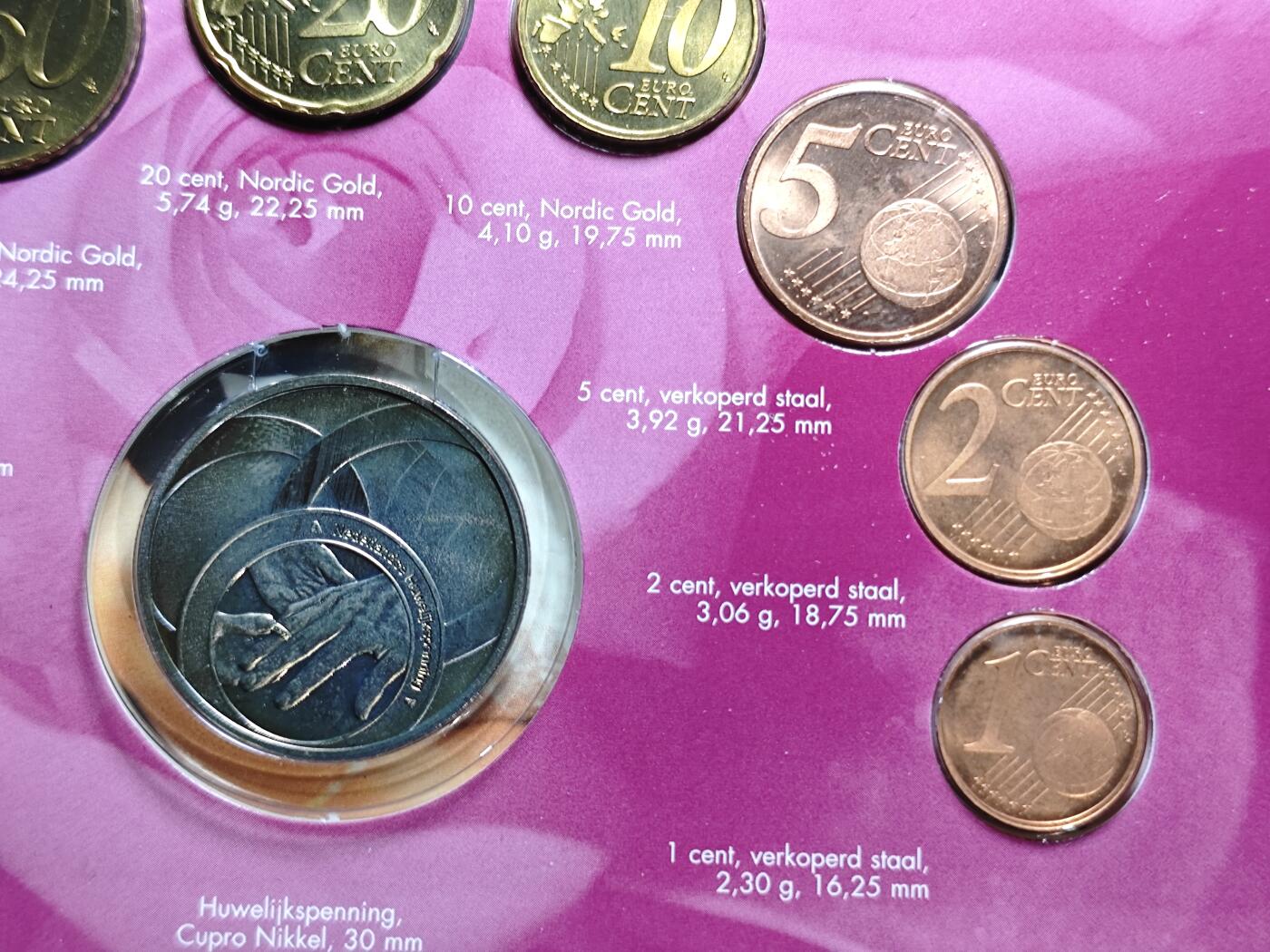 KK钱币收藏小铺   套币 批量/好品散币专场 2月预留时间 周末发货 2003年欧洲运动会纪念 荷兰欧元大小面值清年一套 带纪念章!