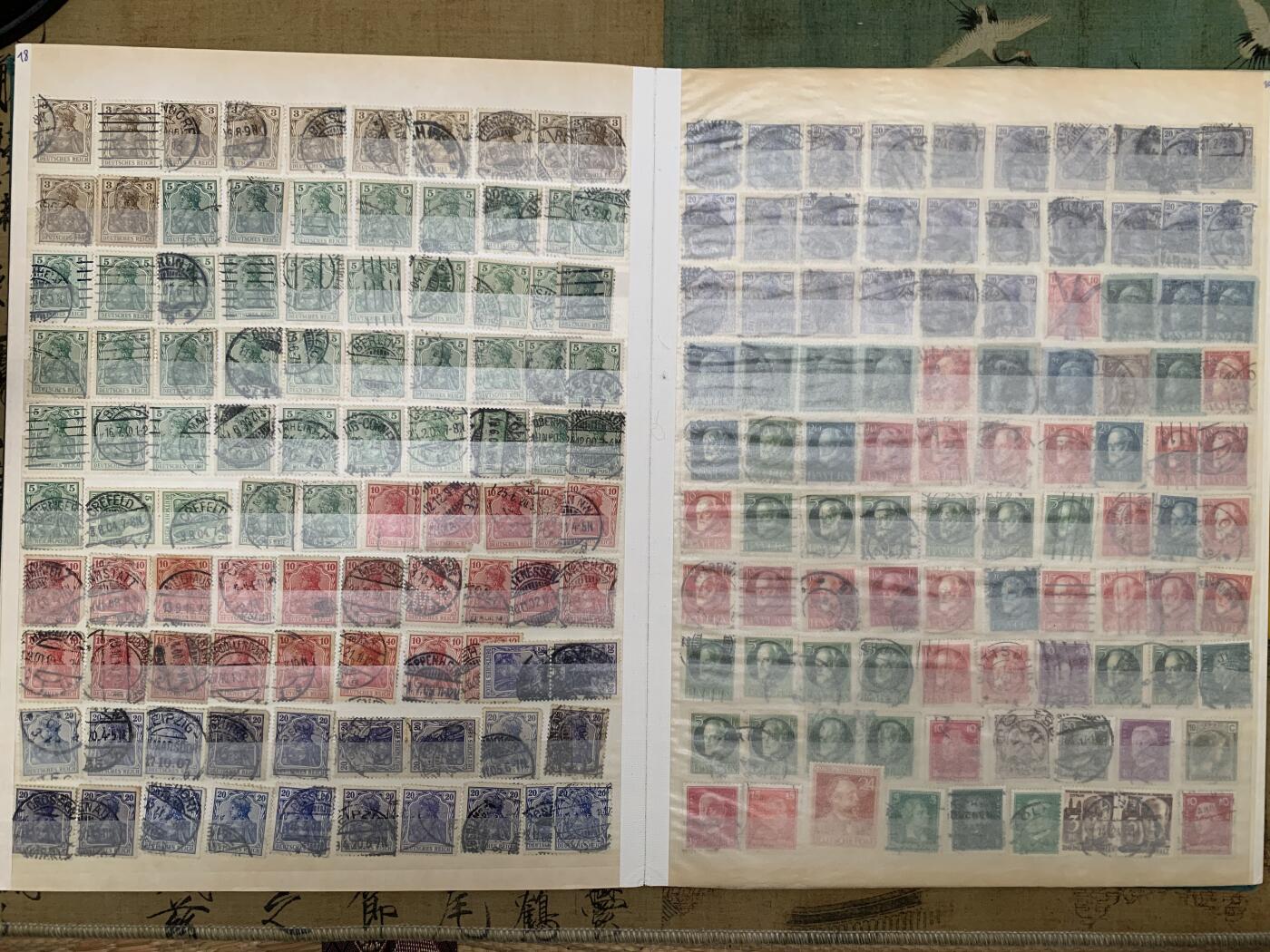 《竞宝斋》第467场 周日，周一 2场连拍 （全场包邮）欢迎送拍 德国老玩家珍藏邮票，德紧时期到一战，二战，以及二战后期邮票，具体数量见图。