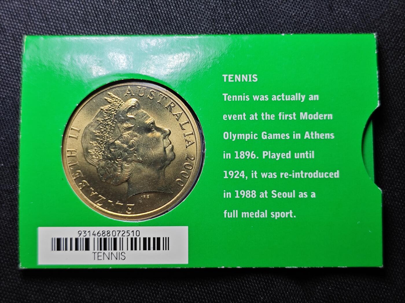 KK钱币收藏小铺   套币 批量/好品散币专场 2月预留时间 周末发货   2000澳大利亚5元奥运纪念币 卡套