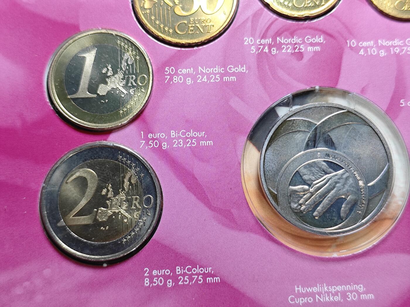 KK钱币收藏小铺   套币 批量/好品散币专场 2月预留时间 周末发货 2003年欧洲运动会纪念 荷兰欧元大小面值清年一套 带纪念章!