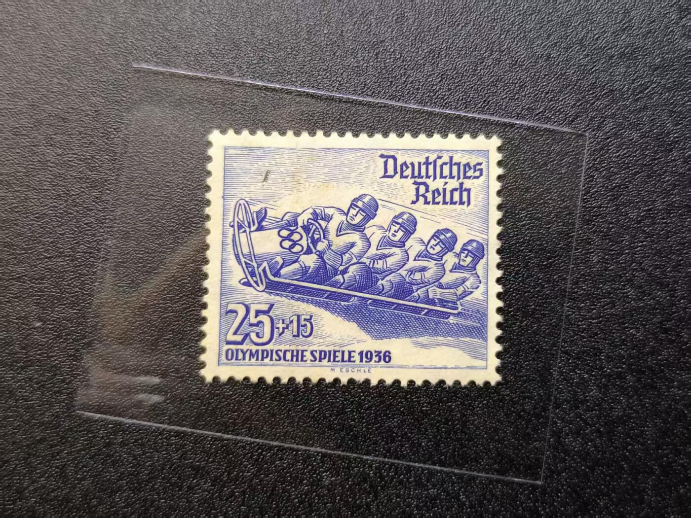 云宸嘉赏-勋臻精藏⭐️年后精品专拍场次🎖 德意志第三帝国1936年冬季奥运会附捐邮票（ “OLYMPISCHE SPIELE 1936”）少见题材