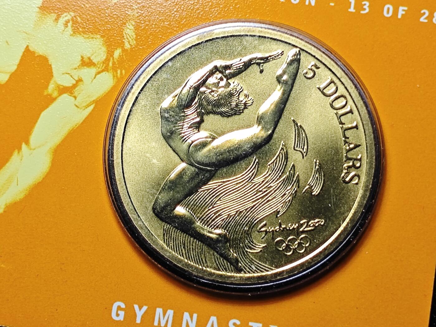 KK钱币收藏小铺   套币 批量/好品散币专场 2月预留时间 周末发货   2000澳大利亚5元奥运纪念币 卡套