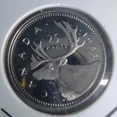 沼泽如烟--第1011场 - 加拿大1983年25分精制币