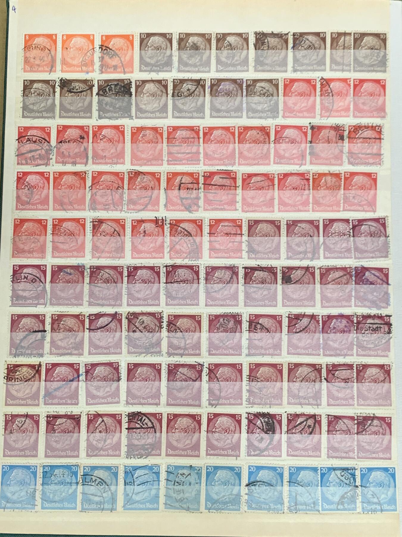 《竞宝斋》第467场 周日，周一 2场连拍 （全场包邮）欢迎送拍 德国老玩家珍藏邮票，德紧时期到一战，二战，以及二战后期邮票，具体数量见图。