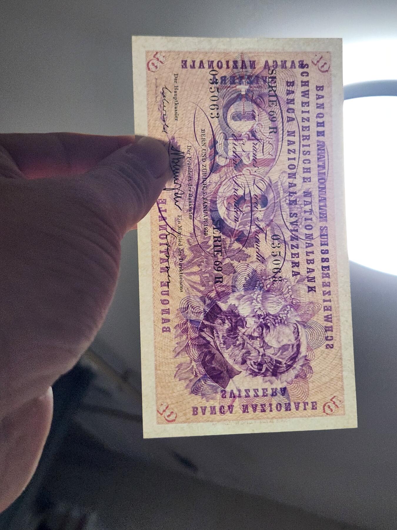 3月2号晚上8点 外国纸币自动截拍第33场 1969年早期10法郎 几乎全新