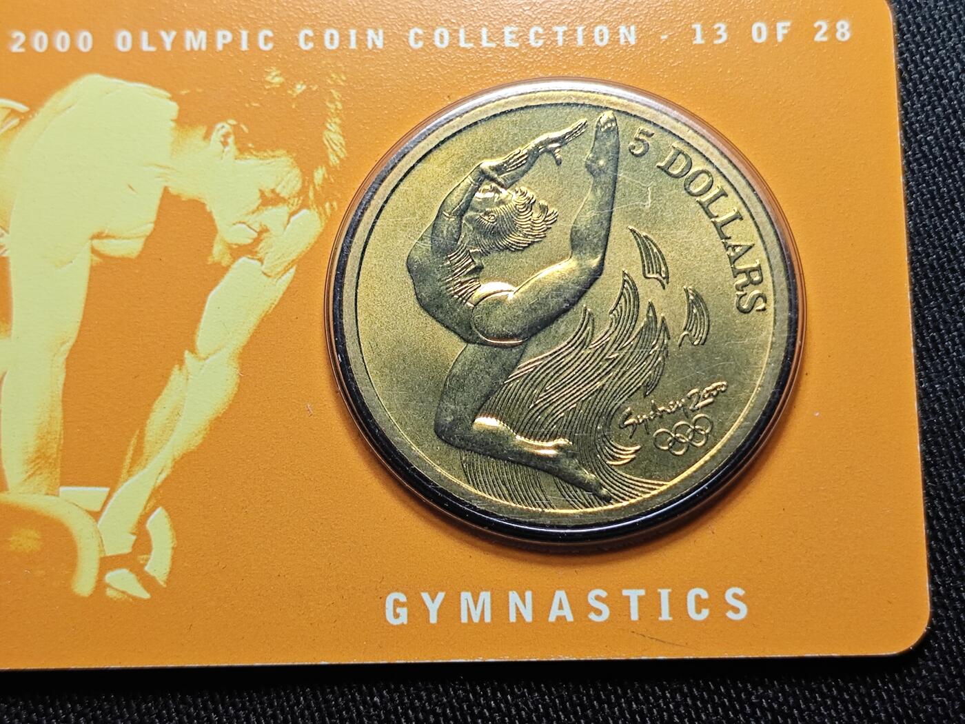 KK钱币收藏小铺   套币 批量/好品散币专场 2月预留时间 周末发货   2000澳大利亚5元奥运纪念币 卡套