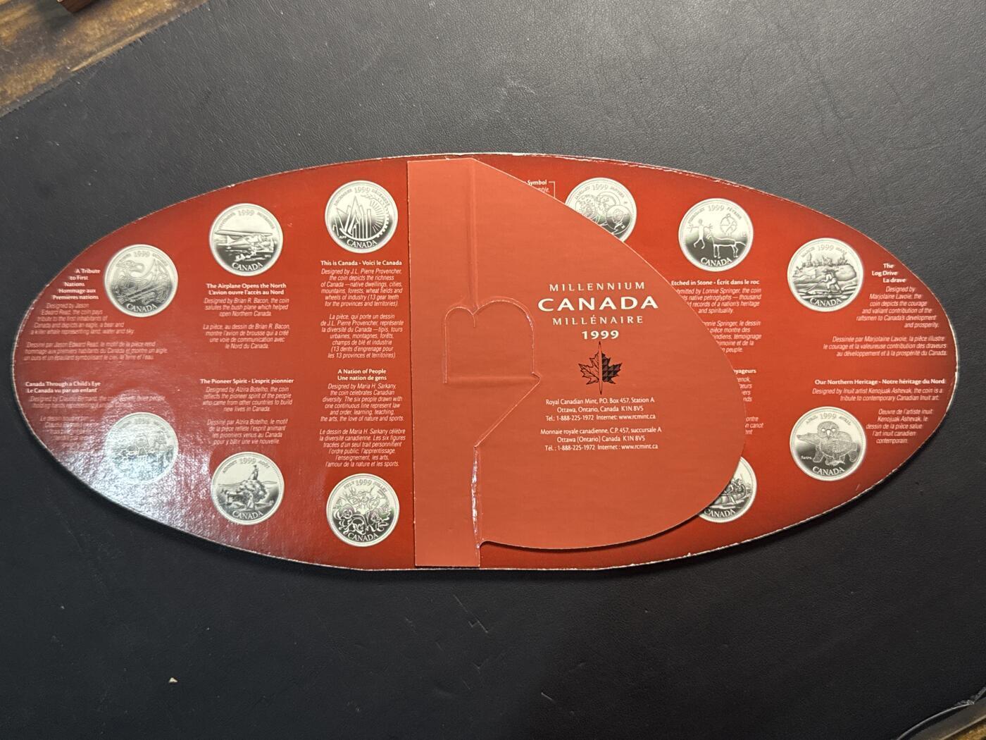 ❤️【币观天下】❤️ 第343期钱币秒杀拍卖场- 2026.3.6周五晚上6点半场 长期征集拍品  加拿大1999年13个州铜镍纪念币卡册