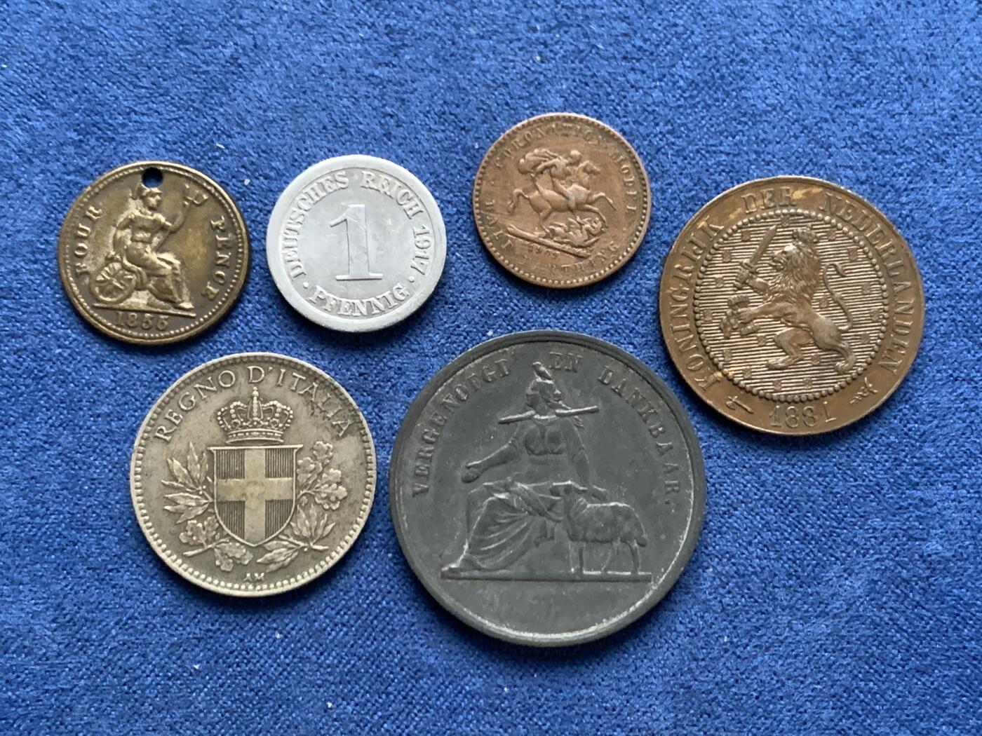 《竞宝斋》第467场 周日，周一 2场连拍 （全场包邮）欢迎送拍 六枚一组 欧洲精品散币