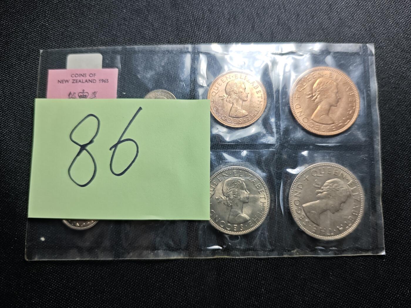 KK钱币收藏小铺   套币 批量/好品散币专场 2月预留时间 周末发货  1965新西兰大小面值清年一套 好品