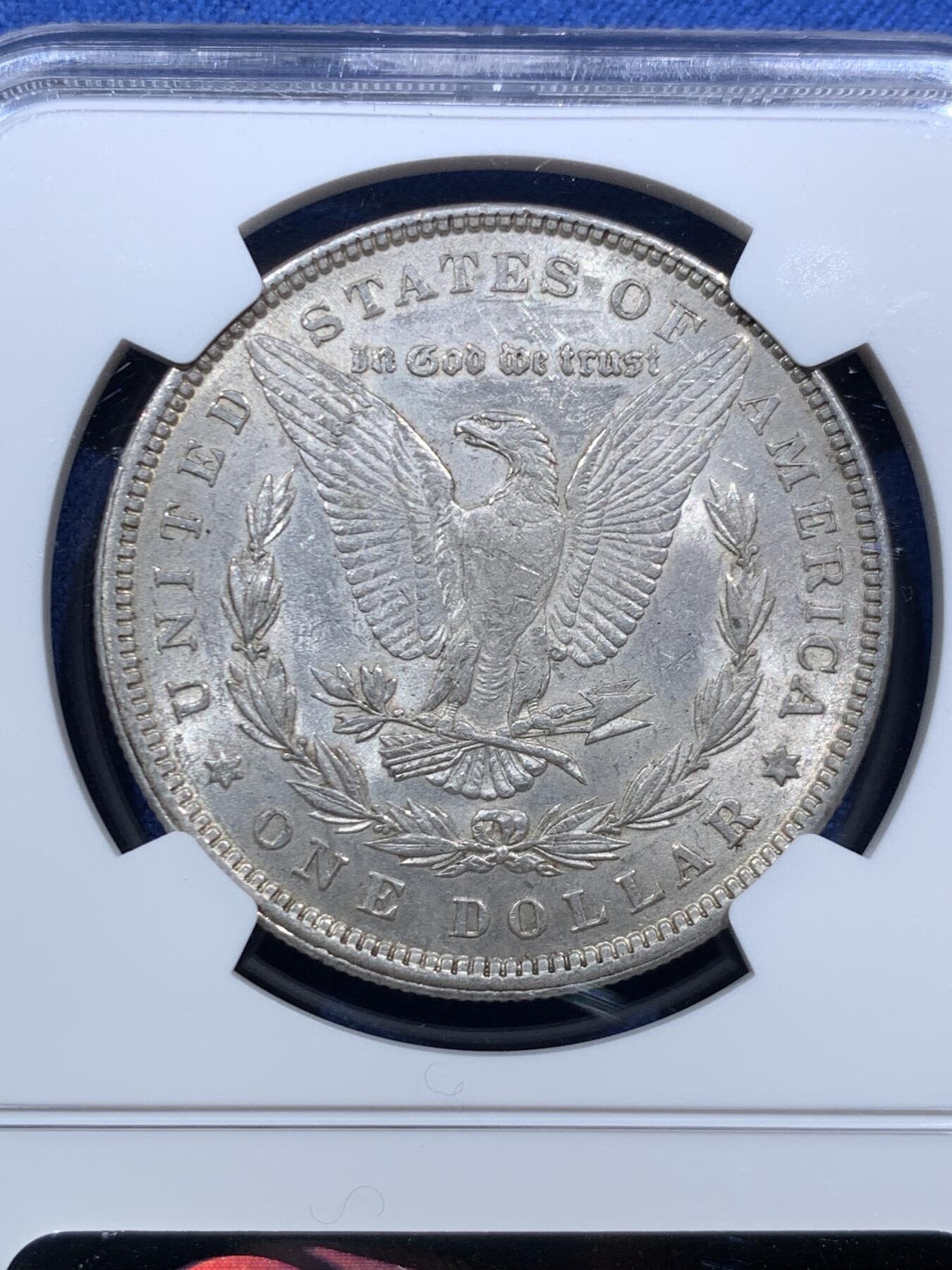 《竞宝斋》第467场 周日，周一 2场连拍 （全场包邮）欢迎送拍 NGC UNCD 美国1880年摩根1美元银币