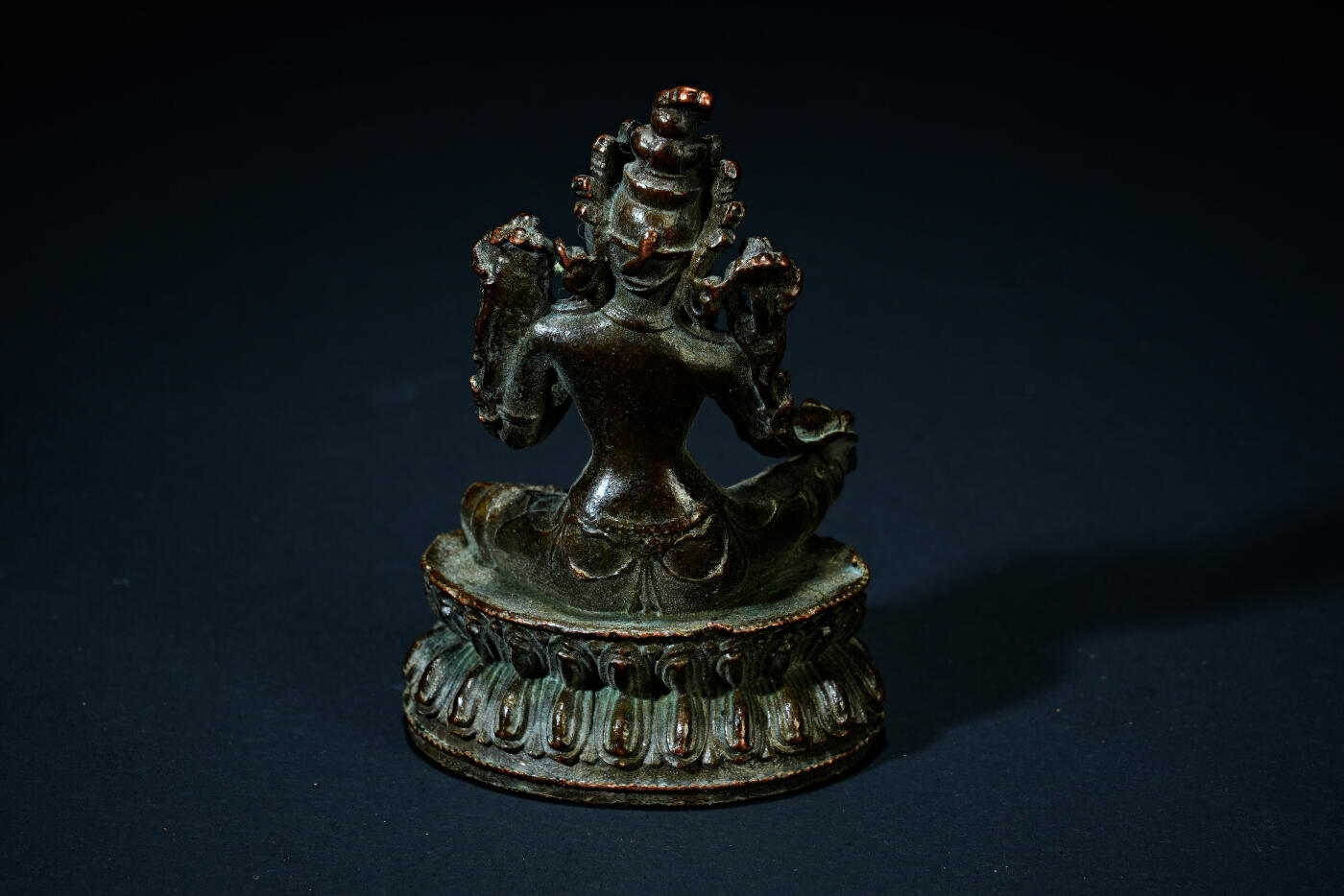 上海都达杂项专场四十四【全场包邮】  尼泊尔铜绿度母佛造像91-83