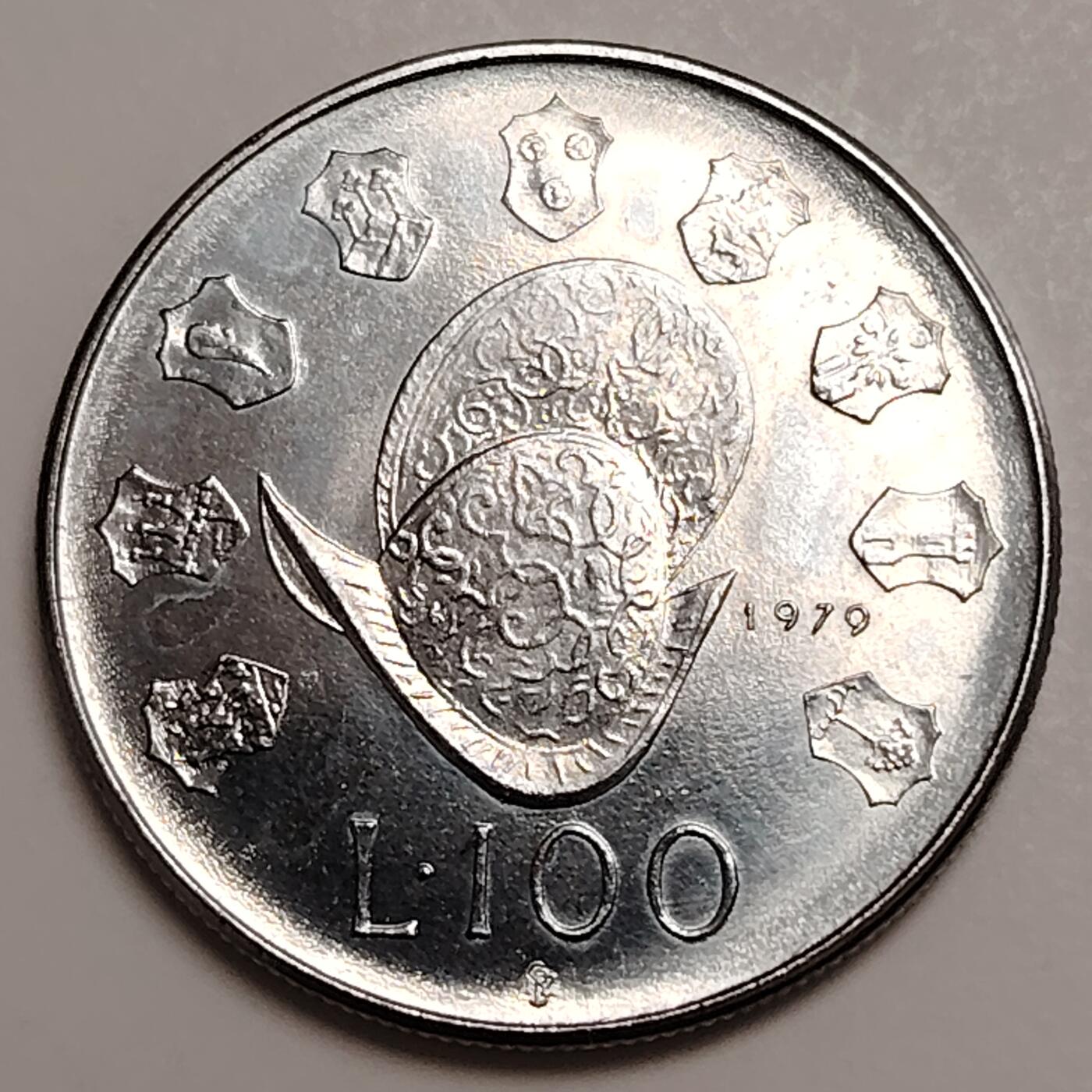 布加迪🐬～世界钱币(上海)🌾第 278 期 /  各国套币和散币 圣马力诺🇸🇲 1979年 100里拉