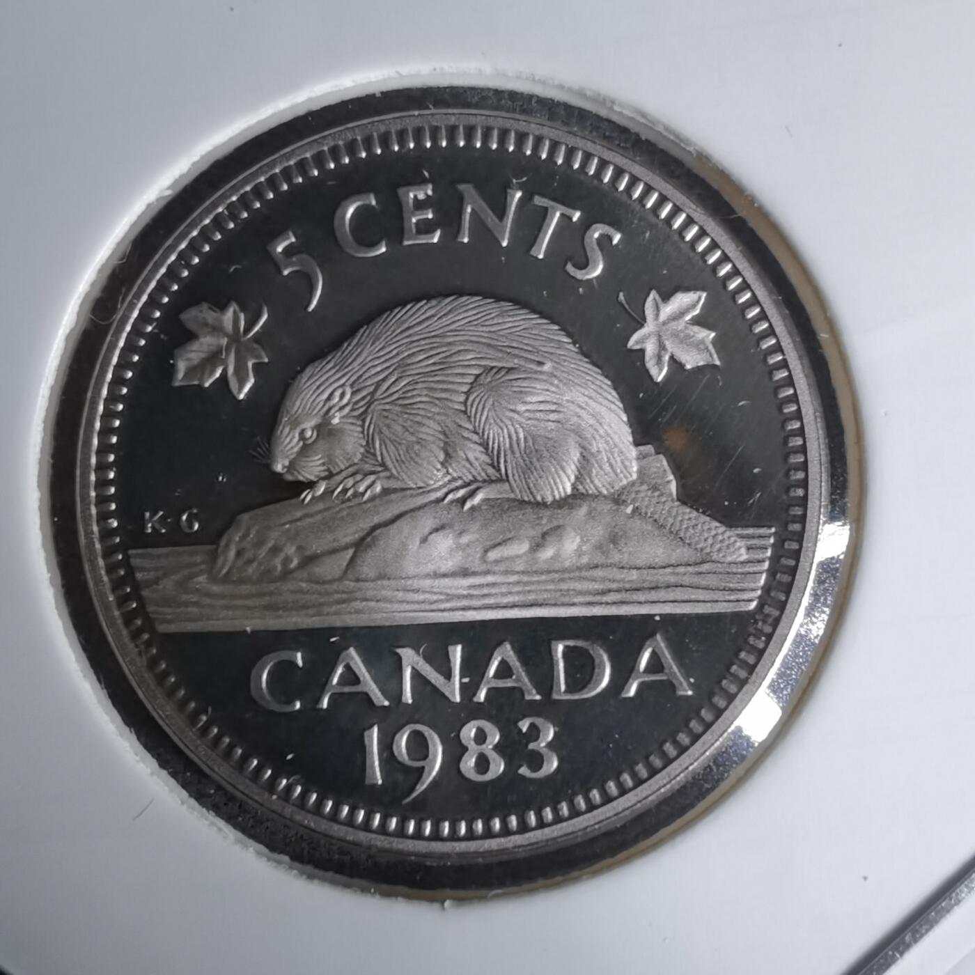 沼泽如烟--第1011场 加拿大1983年5分精制币