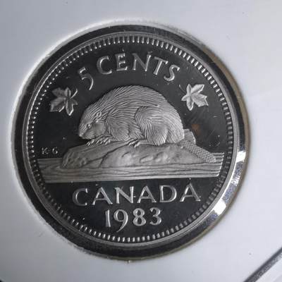 沼泽如烟--第1011场 - 加拿大1983年5分精制币