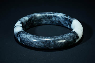 上海都达杂项专场四十四【全场包邮】  - 天然墨玉手镯91-79