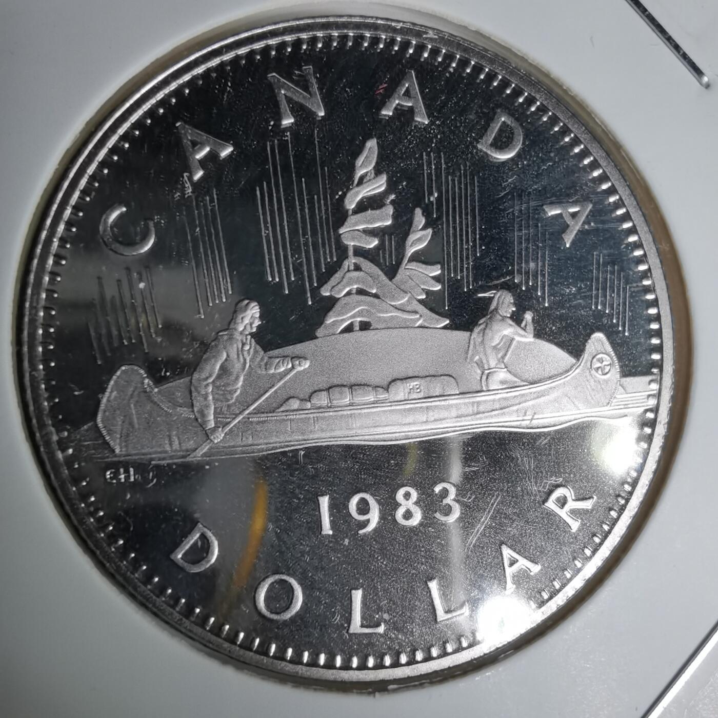 沼泽如烟--第1011场 加拿大1983年一元精制币
