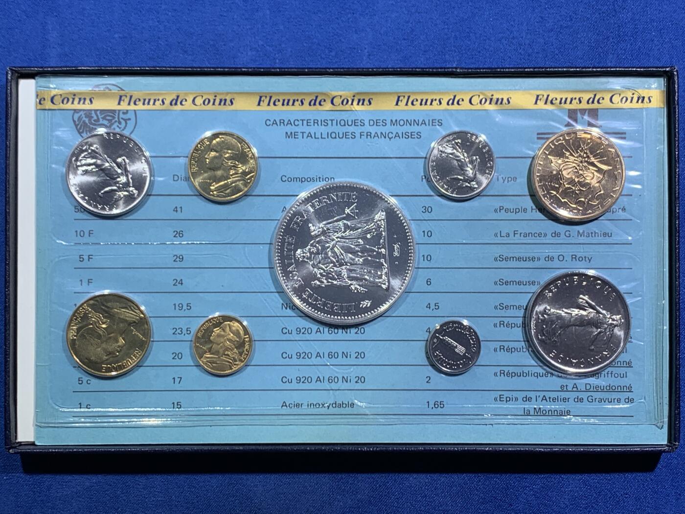 《竞宝斋》第467场 周日，周一 2场连拍 （全场包邮）欢迎送拍 法国造币厂生产 1978年大力神套币一盒 全套带证书