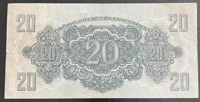 小福收藏拍卖第202期 流通品相裸钞 特惠场 本场全部为欧洲纸币【佣金仅收2% 不设最低佣金 全场包邮】 匈牙利 1944年 20潘戈