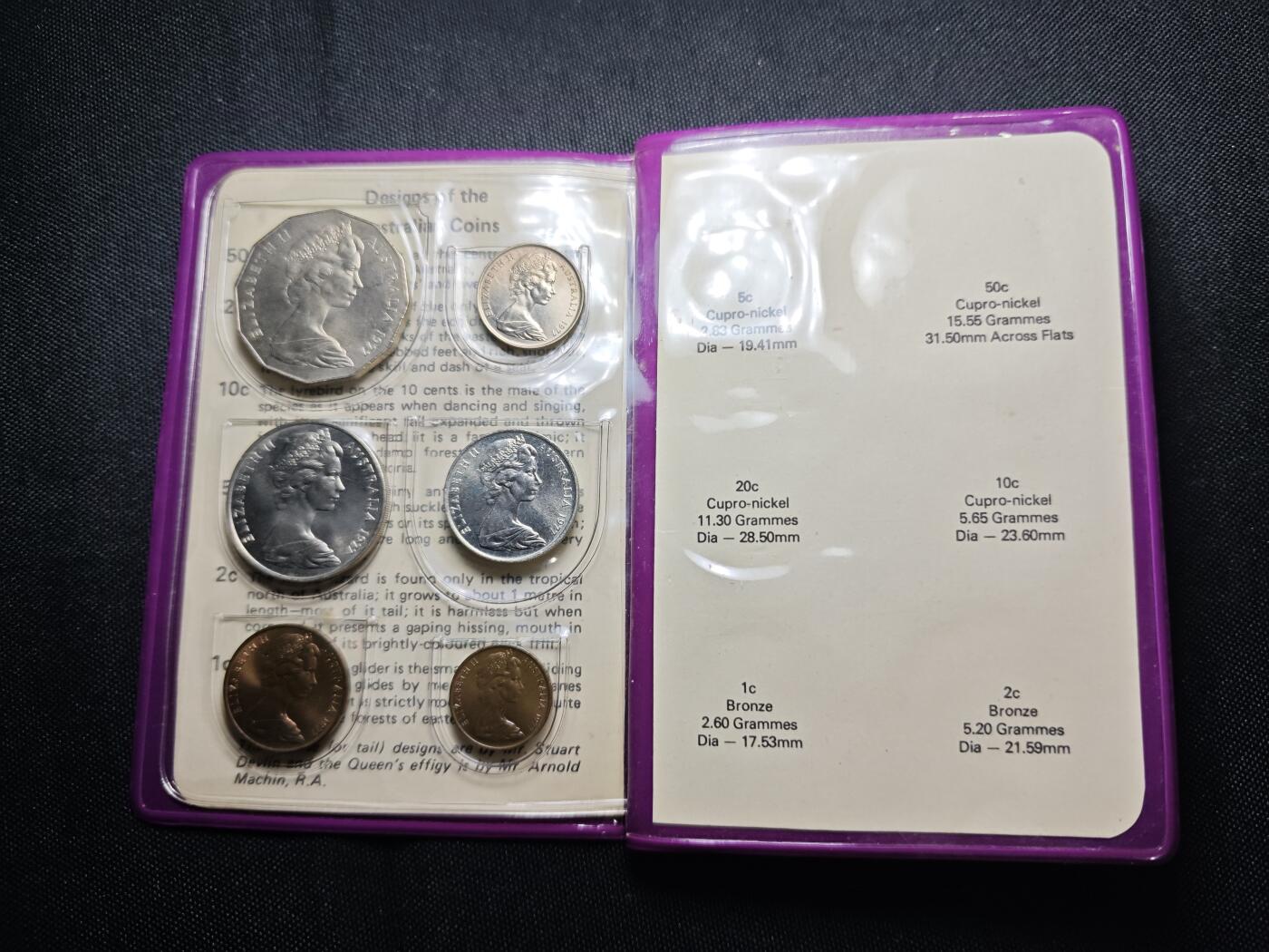 KK钱币收藏小铺   套币 批量/好品散币专场 2月预留时间 周末发货  1977澳大利亚大小面值清年一套 含50分纪念币