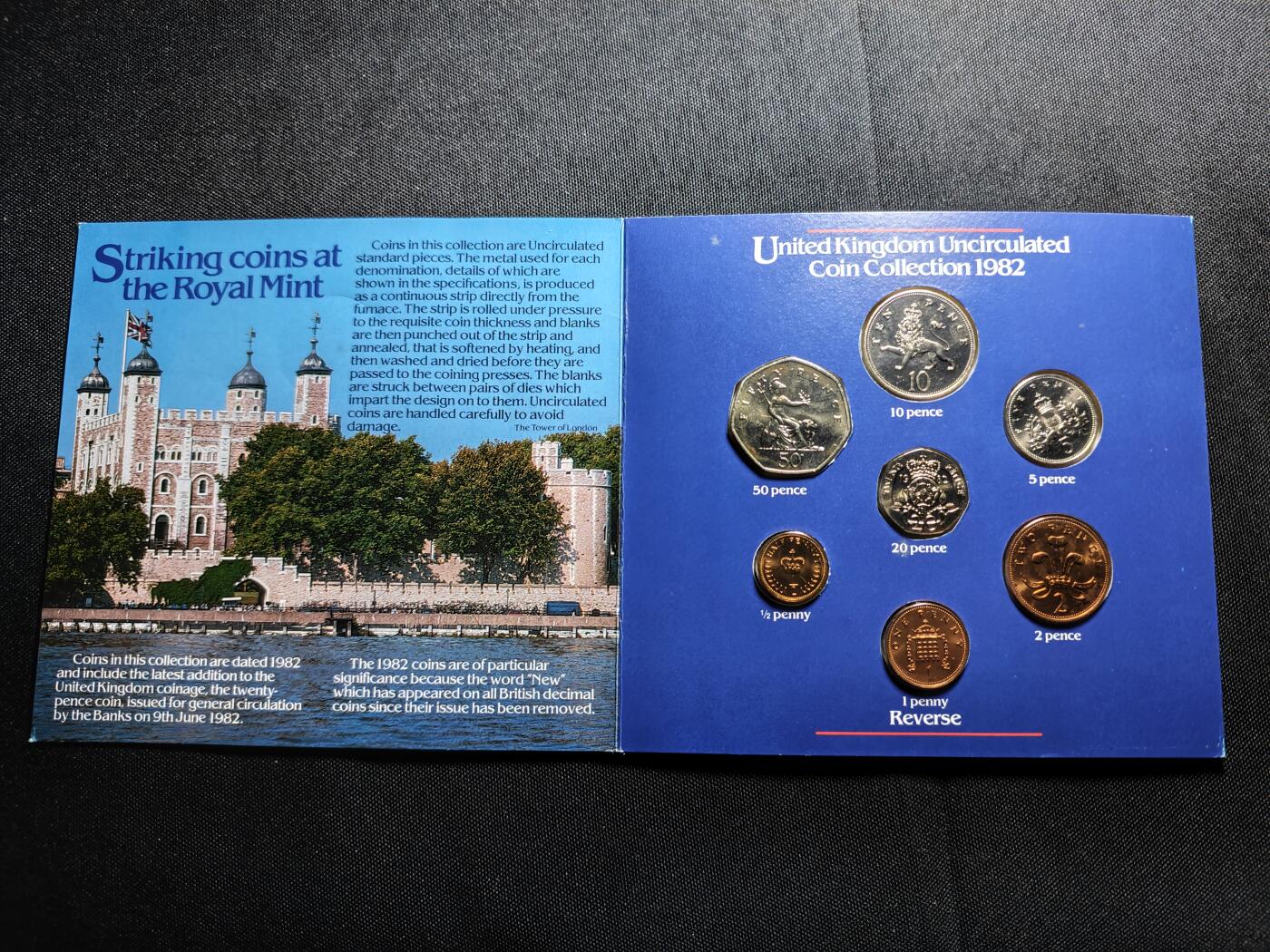 KK钱币收藏小铺   套币 批量/好品散币专场 2月预留时间 周末发货  1982英国大小面值清年一套