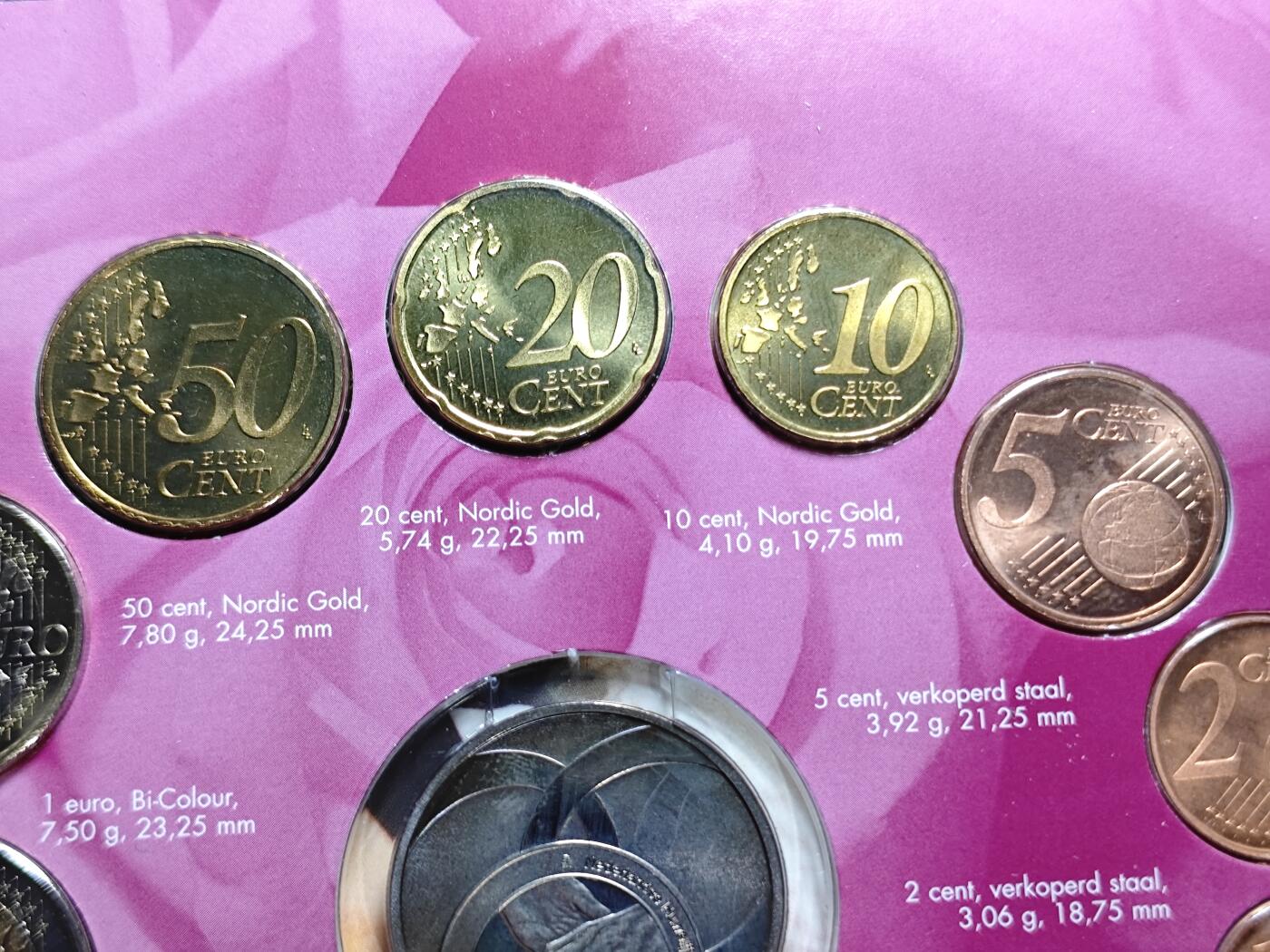 KK钱币收藏小铺   套币 批量/好品散币专场 2月预留时间 周末发货 2003年欧洲运动会纪念 荷兰欧元大小面值清年一套 带纪念章!