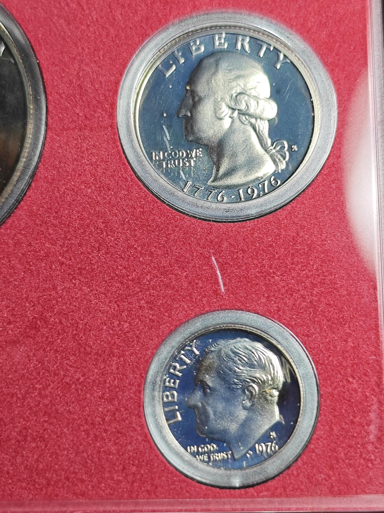 KK钱币收藏小铺   套币 批量/好品散币专场 2月预留时间 周末发货  1976美国建国200周年大小面值清年精制套币 含艾克大一元精制币 