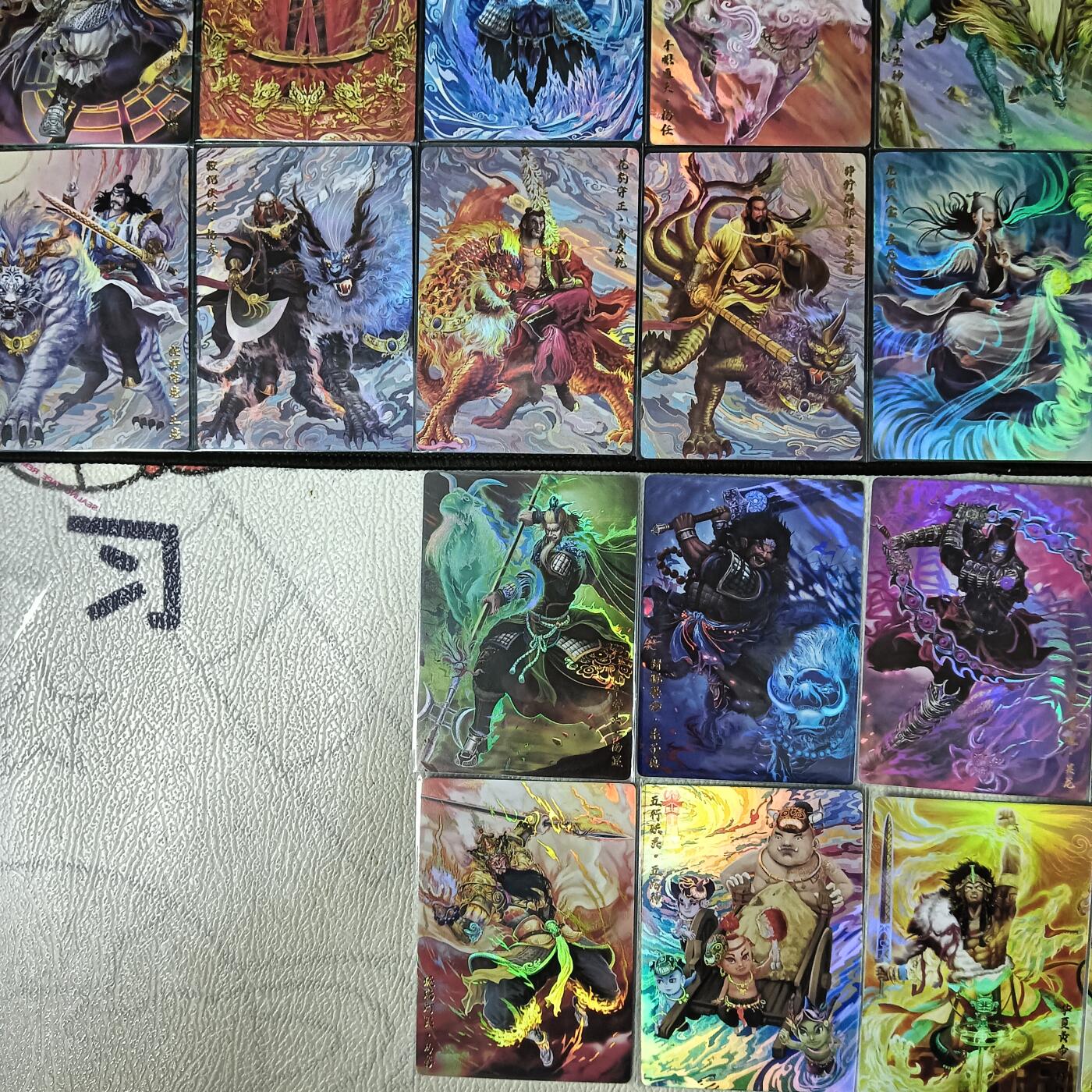 花开卡拍第61期（3月7号周六截拍，品控勿拍!!!拍品不寄存，运费5元（新疆需补运费差价或顺丰到付），自制卡难免瑕疵，可能存在轻微撞角爆边等出厂瑕疵，品控介意勿拍！） 卡玩帕克封神天下第二弹 男卡44张 折光彩闪