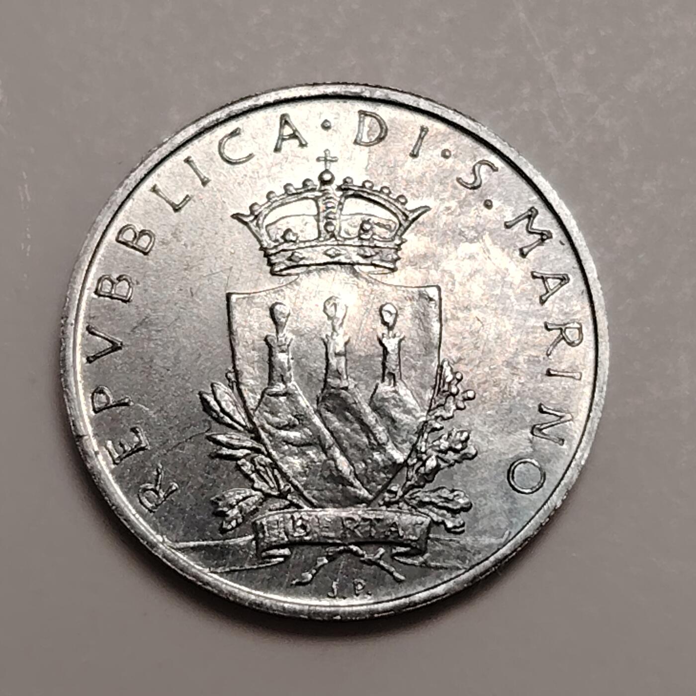 布加迪🐬～世界钱币(上海)🌾第 278 期 /  各国套币和散币 圣马力诺🇸🇲 1979年 1里拉铝币