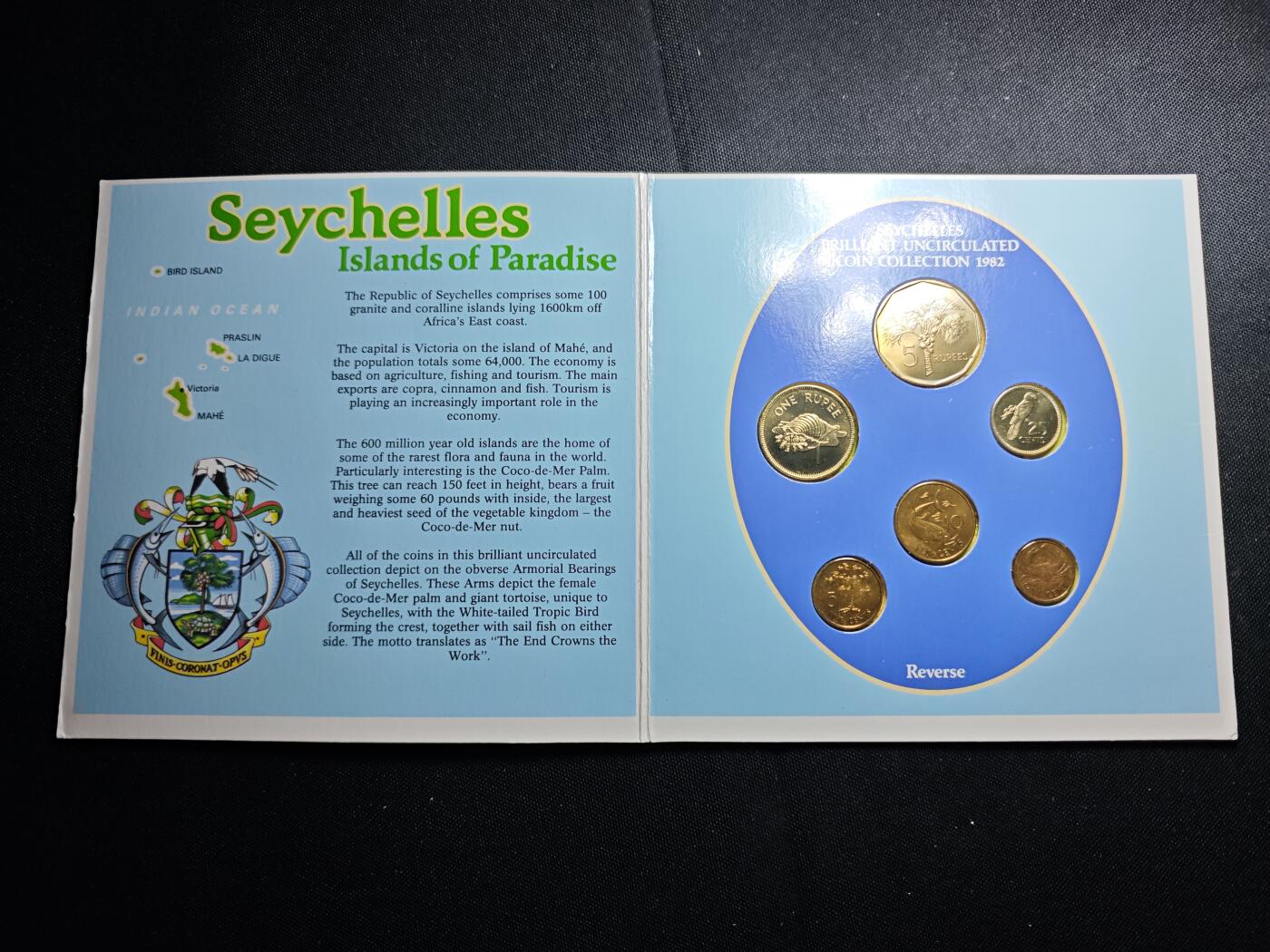 KK钱币收藏小铺   套币 批量/好品散币专场 2月预留时间 周末发货  1982塞舌尔东西面值清年一套