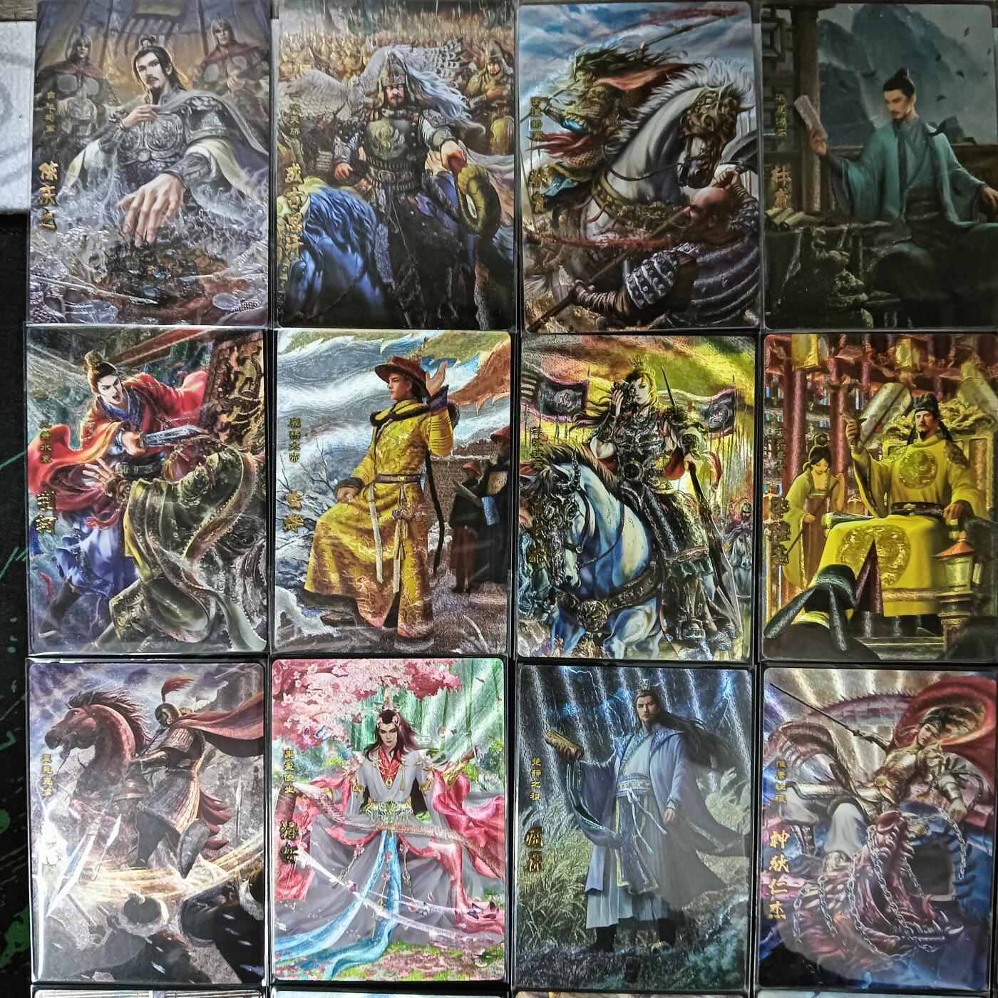 花开卡拍第61期（3月7号周六截拍，品控勿拍!!!拍品不寄存，运费5元（新疆需补运费差价或顺丰到付），自制卡难免瑕疵，可能存在轻微撞角爆边等出厂瑕疵，品控介意勿拍！） 卡玩帕克神州群英志第三弹 男卡34张 粗闪