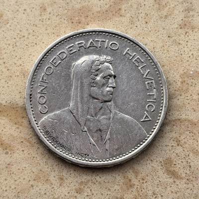 道一币馆币章第一百六十八场 - 瑞士1933年威廉退尔5法郎银币 15g 835S 