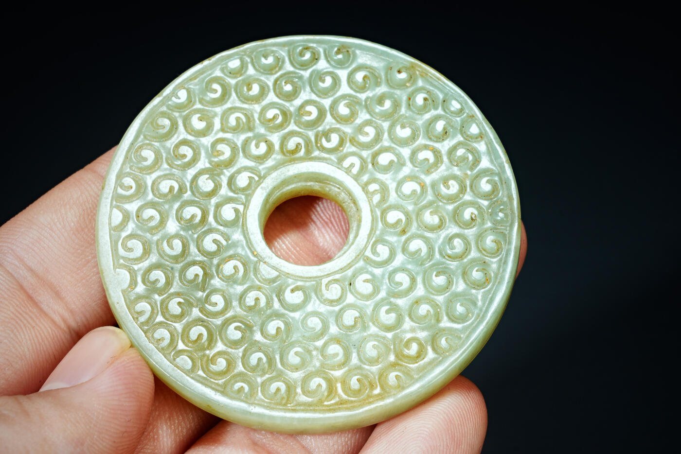 上海都达杂项专场四十四【全场包邮】  古玉谷纹玉璧91-94