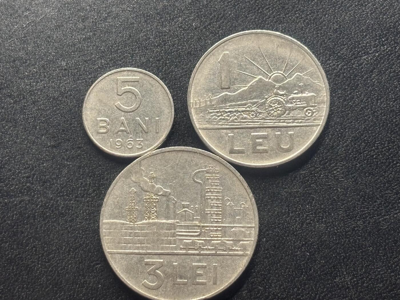 邮泉阁限时拍卖第四十二场（硬币在国外。请付邮费6元。） 罗马尼亚1963年3枚