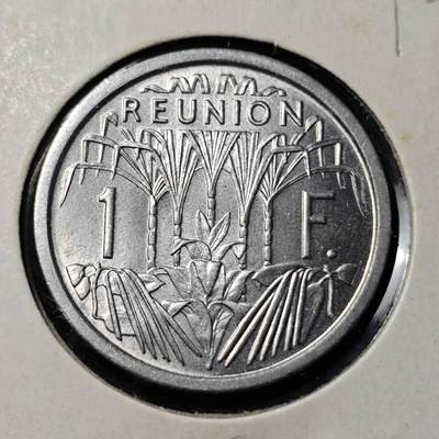 KK钱币收藏小铺   套币 批量/好品散币专场 2月预留时间 周末发货 -  1969法属留尼汪1法郎 好品