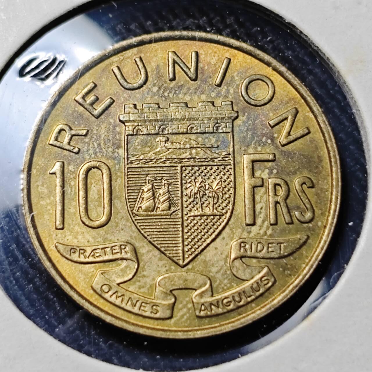 KK钱币收藏小铺   套币 批量/好品散币专场 2月预留时间 周末发货  1962法属留尼汪10法郎