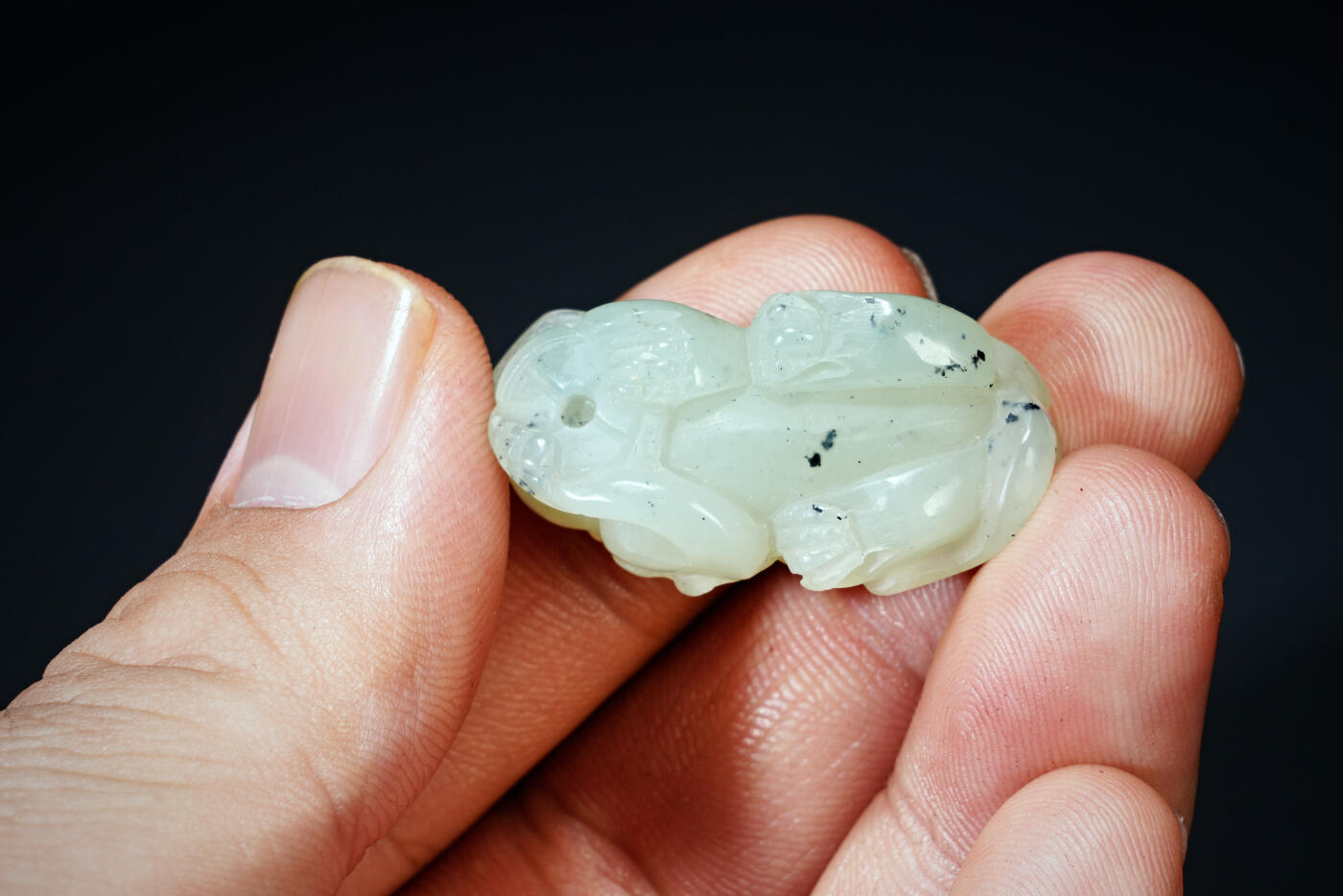 上海都达杂项专场四十四【全场包邮】  天然和田玉精雕《招财貔貅》挂件91-111