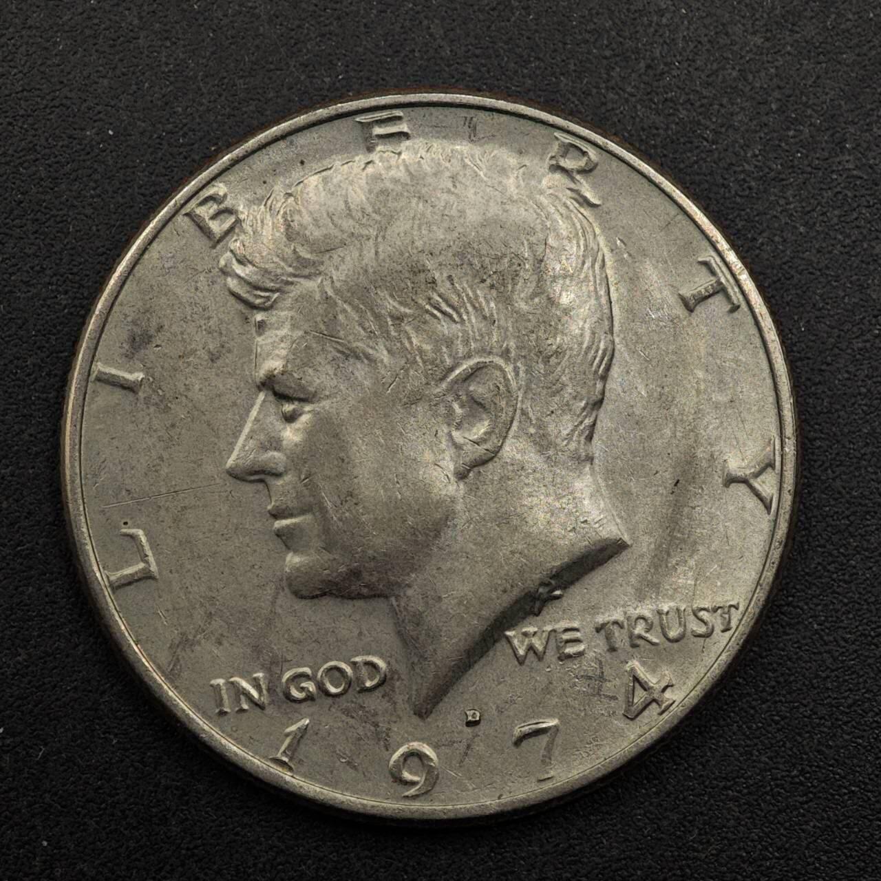 【淘币小摊】实时拍第八百七十五拍   散币场    每周一统一发货 美国1974年肯尼迪半美元